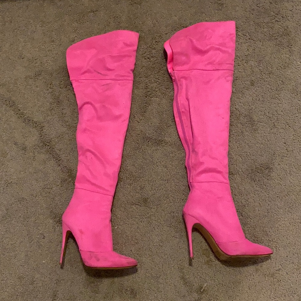 Pink boot heels